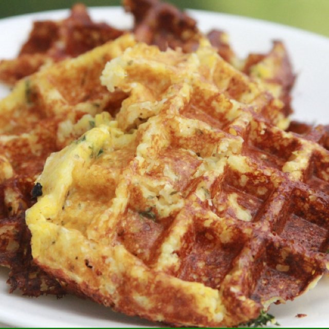 Savory Cheese Chive Waffles – created on the CHEF CHEF app for iOS