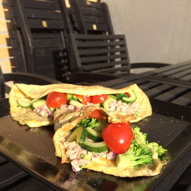 Æggepandekager med tunsalat – created on the CHEF CHEF app for iOS