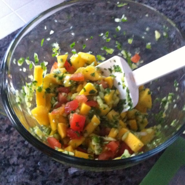 Mango salsa – created on the CHEF CHEF app for iOS