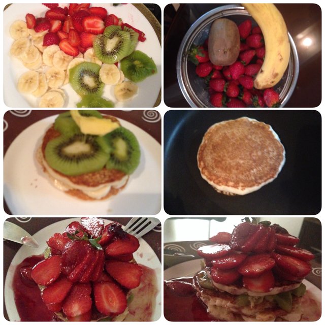 Pancakes again mized fruit – created on the CHEF CHEF app for iOS