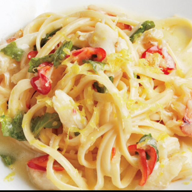 Linguine with crab & lemon – created on the CHEF CHEF app for iOS