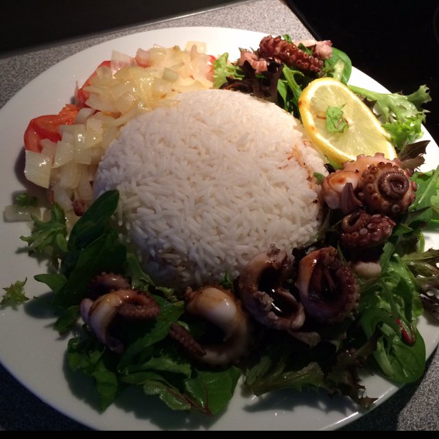 Sweet baby octopus w/ salad – created on the CHEF CHEF app for iOS
