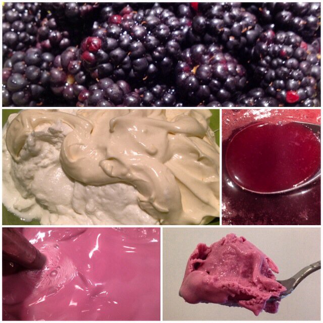 Blackberry buttermilk froyo – created on the CHEF CHEF app for iOS