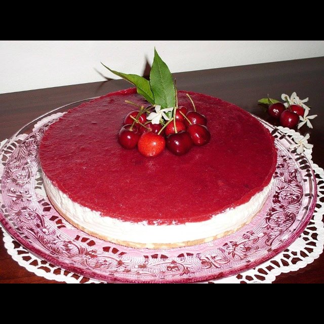 No-bake cherry cheesecake – created on the CHEF CHEF app for iOS