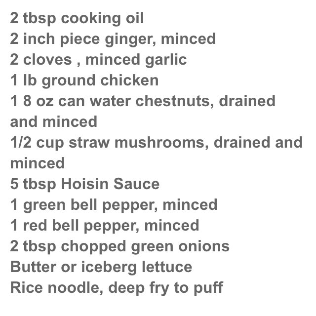 Lettuce wraps – created on the CHEF CHEF app for iOS