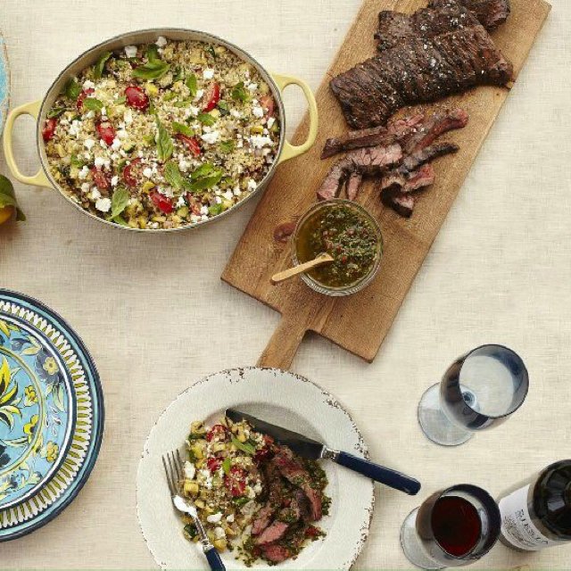  Grilled skirt steak chimichur