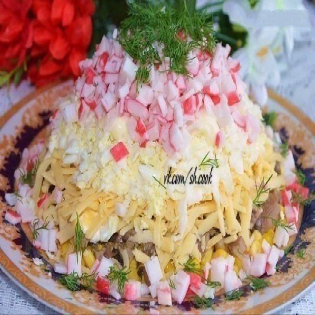 Салат из крабовых палочек  – created on the CHEF CHEF app for iOS