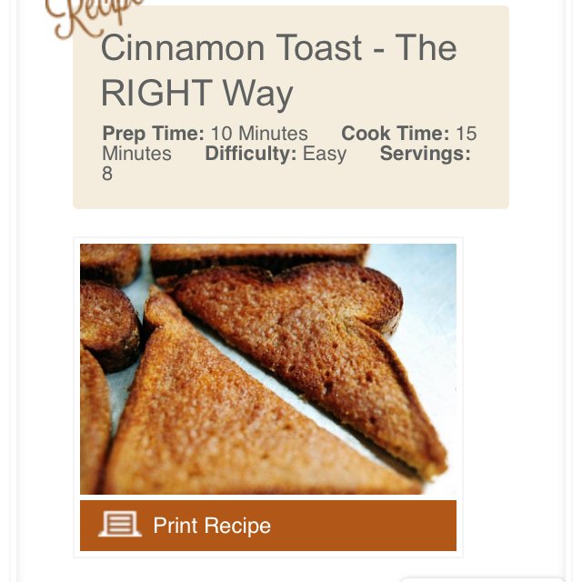 Cinnamon Toast – created on the CHEF CHEF app for iOS