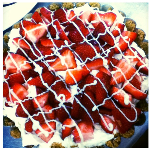 White Chocolate Strawberry Pie – created on the CHEF CHEF app for iOS