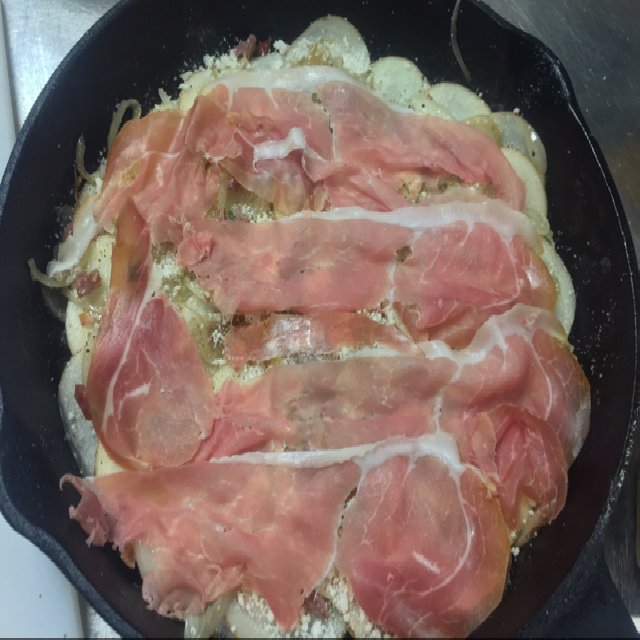 Gratin w/ proscuitto  – created on the CHEF CHEF app for iOS
