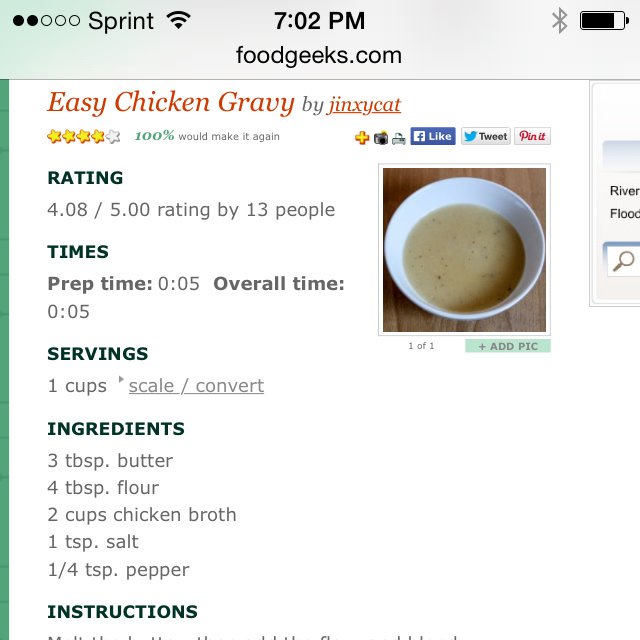 Chicken gravy – created on the CHEF CHEF app for iOS