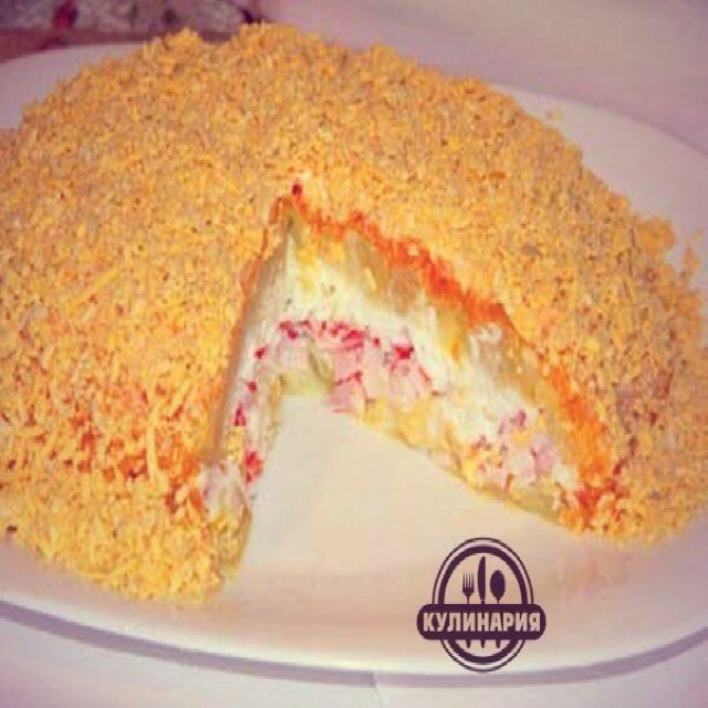 КРАБОВЫЙ СЛОЕНЫЙ САЛАТ – created on the CHEF CHEF app for iOS