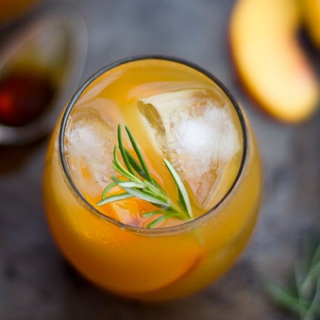 Rosemary peach maple cocktail – created on the CHEF CHEF app for iOS
