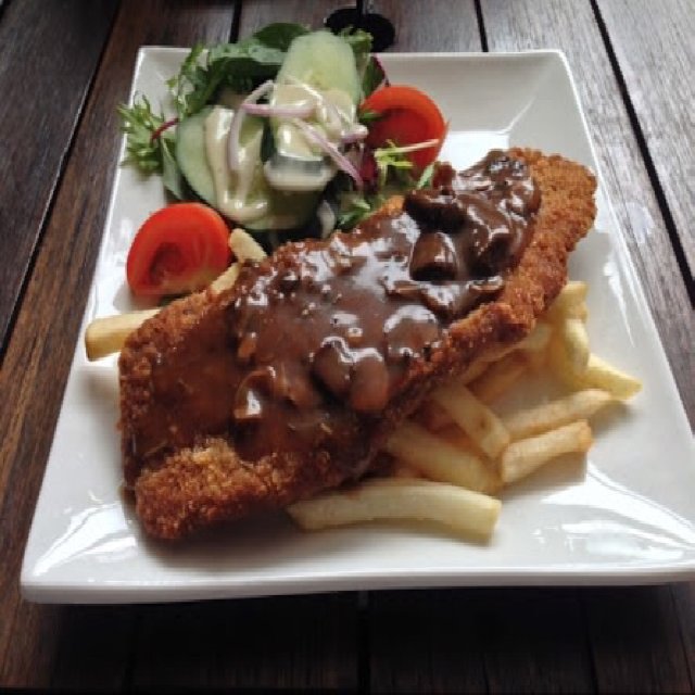 Bbq Bacon Beef Schnitzel  – created on the CHEF CHEF app for iOS