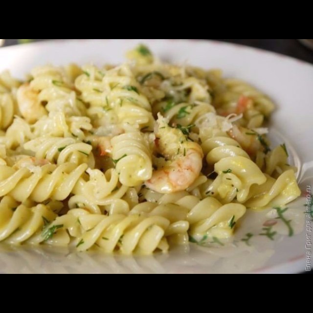 Паста с креветками в лимонном – created on the CHEF CHEF app for iOS