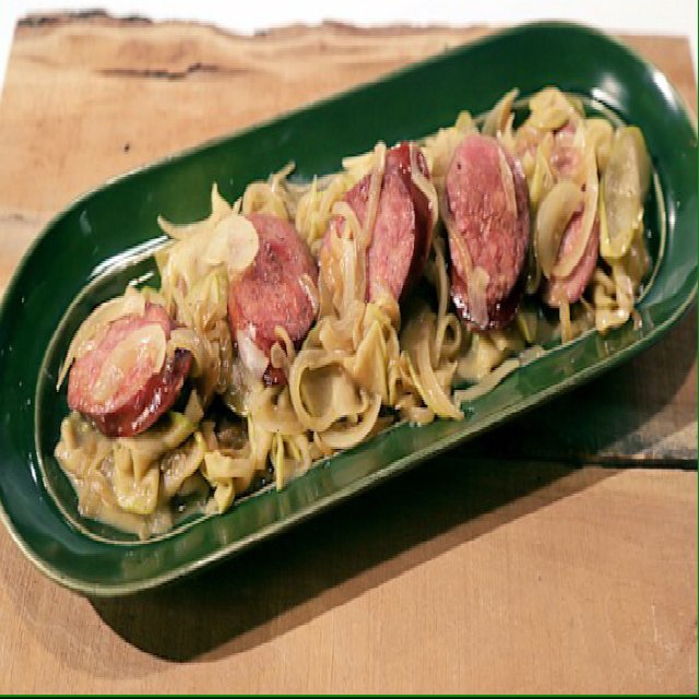 KIELBASA WITH APPLES & ONIONS – created on the CHEF CHEF app for iOS