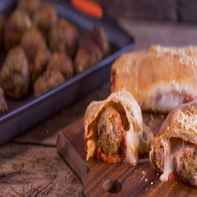Pizza Cousin Meatball Rolls  – created on the CHEF CHEF app for iOS