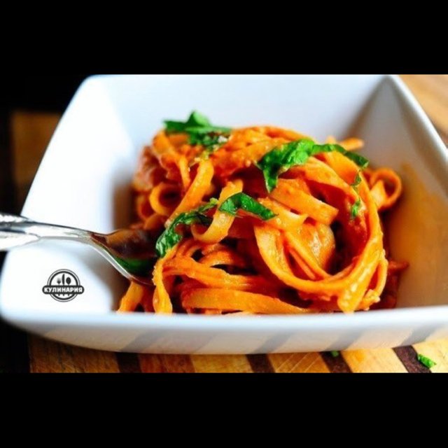 Феттучини в томатном соусе – created on the CHEF CHEF app for iOS