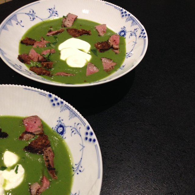 Spinatsuppe med lam – created on the CHEF CHEF app for iOS