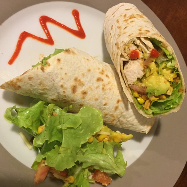 Mexican chicken wrap – created on the CHEF CHEF app for iOS