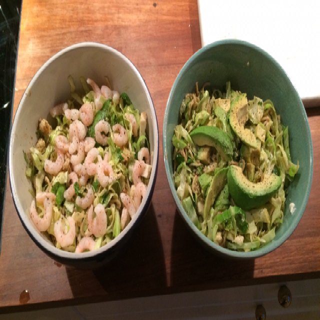 Spidskålssalat med rejer – created on the CHEF CHEF app for iOS