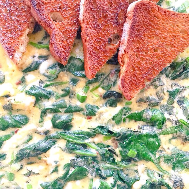 Spinach & Basil Frittata – created on the CHEF CHEF app for iOS