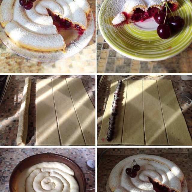 Пирог улитка с вишней – created on the CHEF CHEF app for iOS