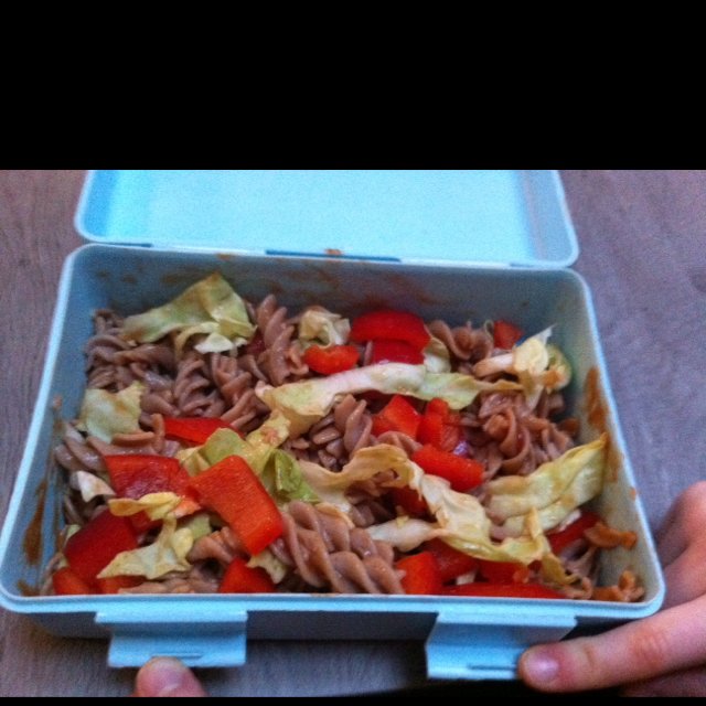 Pasta salat til madpakke – created on the CHEF CHEF app for iOS