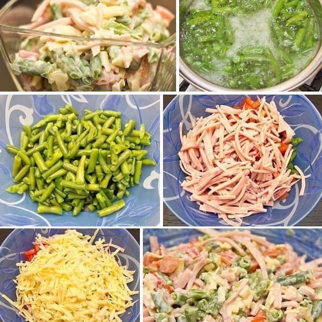 Салат с ветчиной и фасолью – created on the CHEF CHEF app for iOS