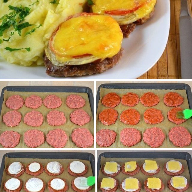 Котлеты в духовке с овощами – created on the CHEF CHEF app for iOS