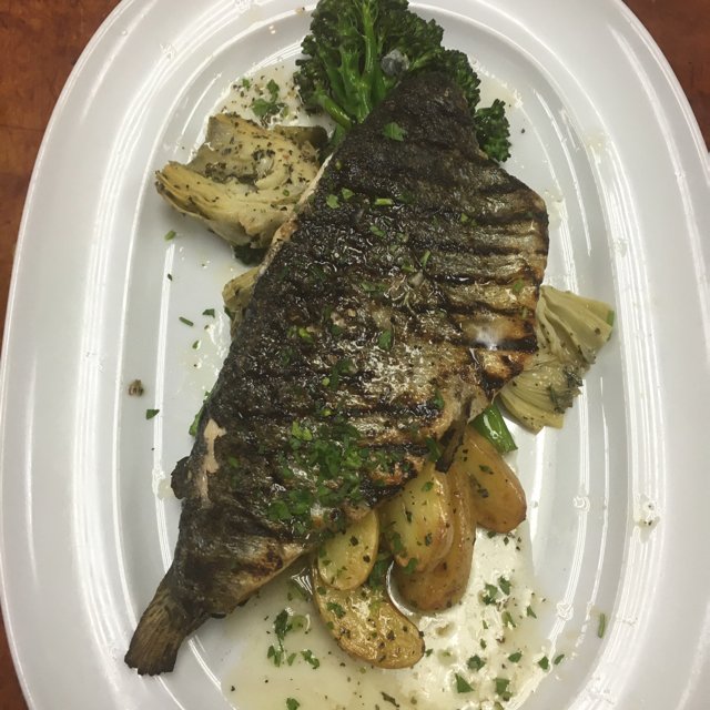 Grilled rainbow trout – created on the CHEF CHEF app for iOS