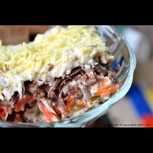 Салат слоёный «Печёнкин» – created on the CHEF CHEF app for iOS