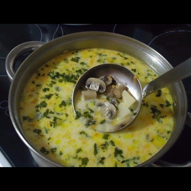 Сырный суп с грибами 🍄 – created on the CHEF CHEF app for iOS