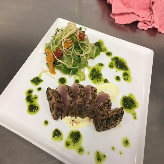 Pepper crusted spearfish – created on the CHEF CHEF app for iOS