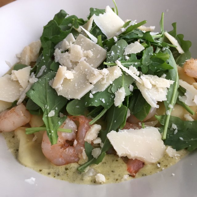 Ravioli m.ricotta/svampe/pesto – created on the CHEF CHEF app for iOS