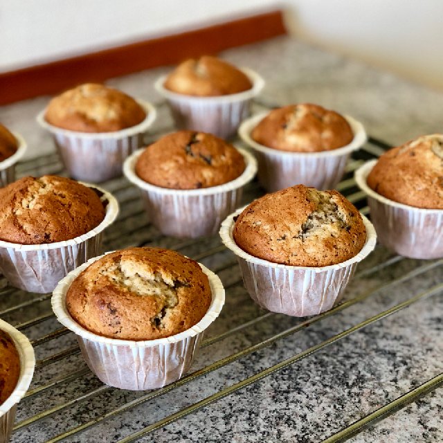 Banan chokolade muffins m. top – created on the CHEF CHEF app for iOS