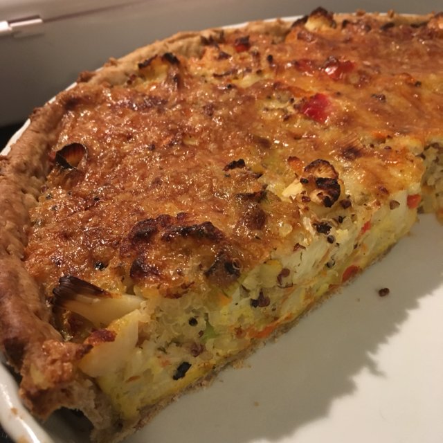 Grøntsagstærte med quinoa – created on the CHEF CHEF app for iOS