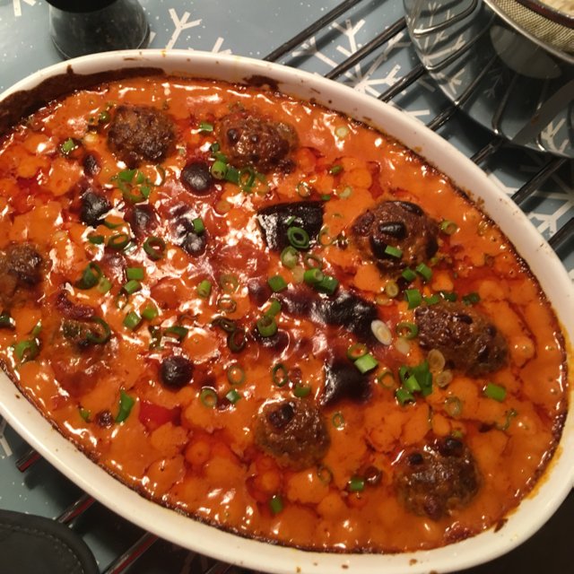 Hakkebøf i fad – created on the CHEF CHEF app for iOS