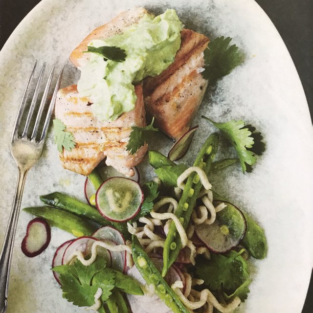 Stegt laks, avocado-wasabidip – created on the CHEF CHEF app for iOS