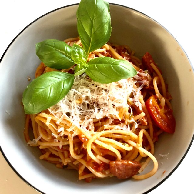 One Pot Pasta med chorizo