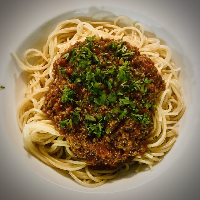 Spaghetti Puttanesca – created on the CHEF CHEF app for iOS